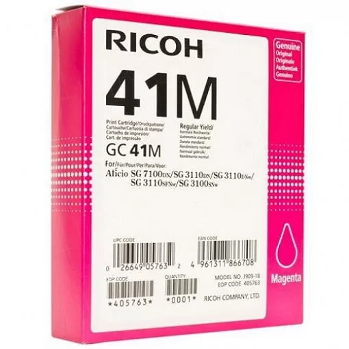 Ricoh Ink cartridge GC 41M Magenta (405763, GC41M) 3 Ricoh Ink cartridge GC 41M Magenta (405763, GC41M)