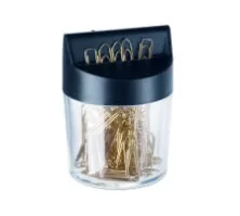 Dispenser 125 paper clips golden (60125)