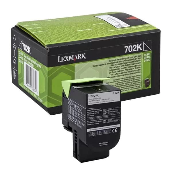 Lexmark toner 702K black (70C20K0) 3 Lexmark toner 702K black (70C20K0)