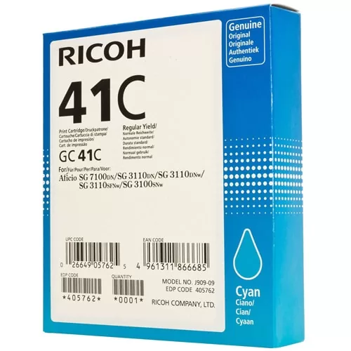 Ricoh μελάνι GC 41C cyan (405762, GC41C) 3 Ricoh μελάνι GC 41C cyan (405762, GC41C)