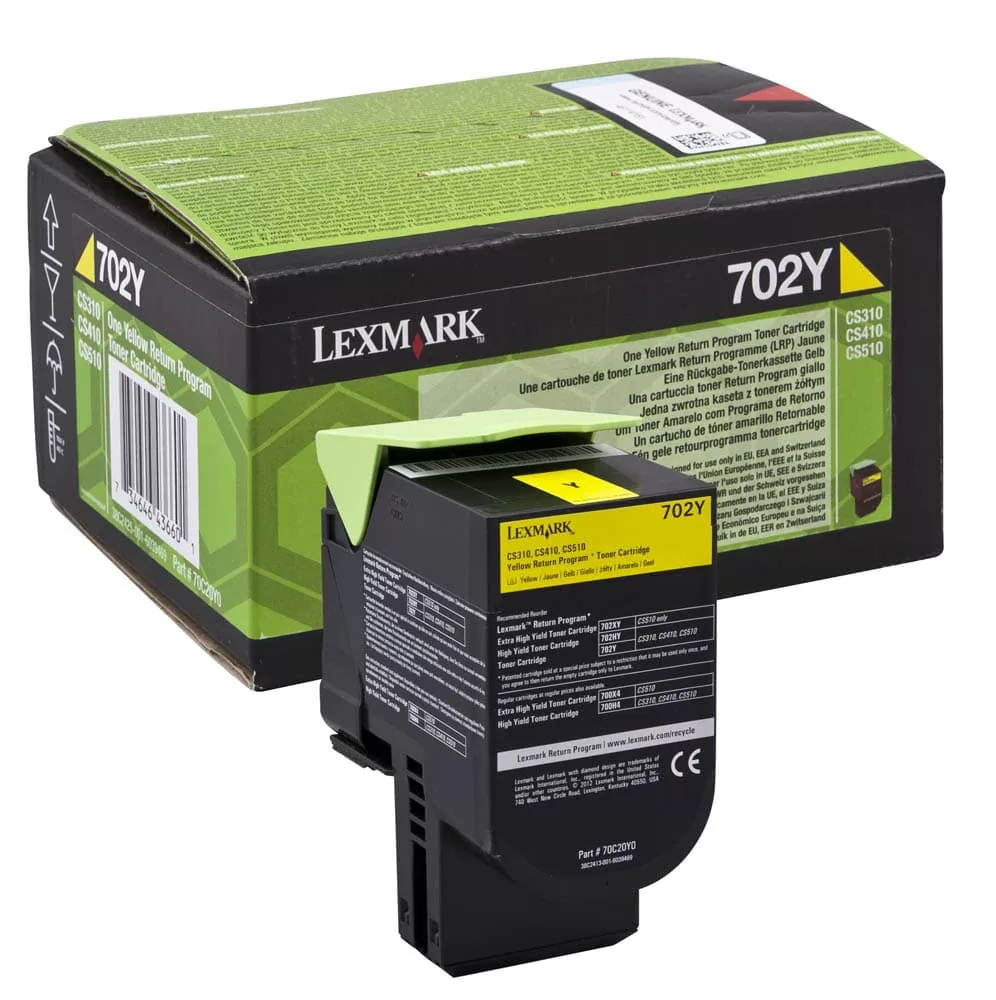 Lexmark toner 702Y yellow (70C20Y0) 3 Lexmark toner 702Y yellow (70C20Y0)