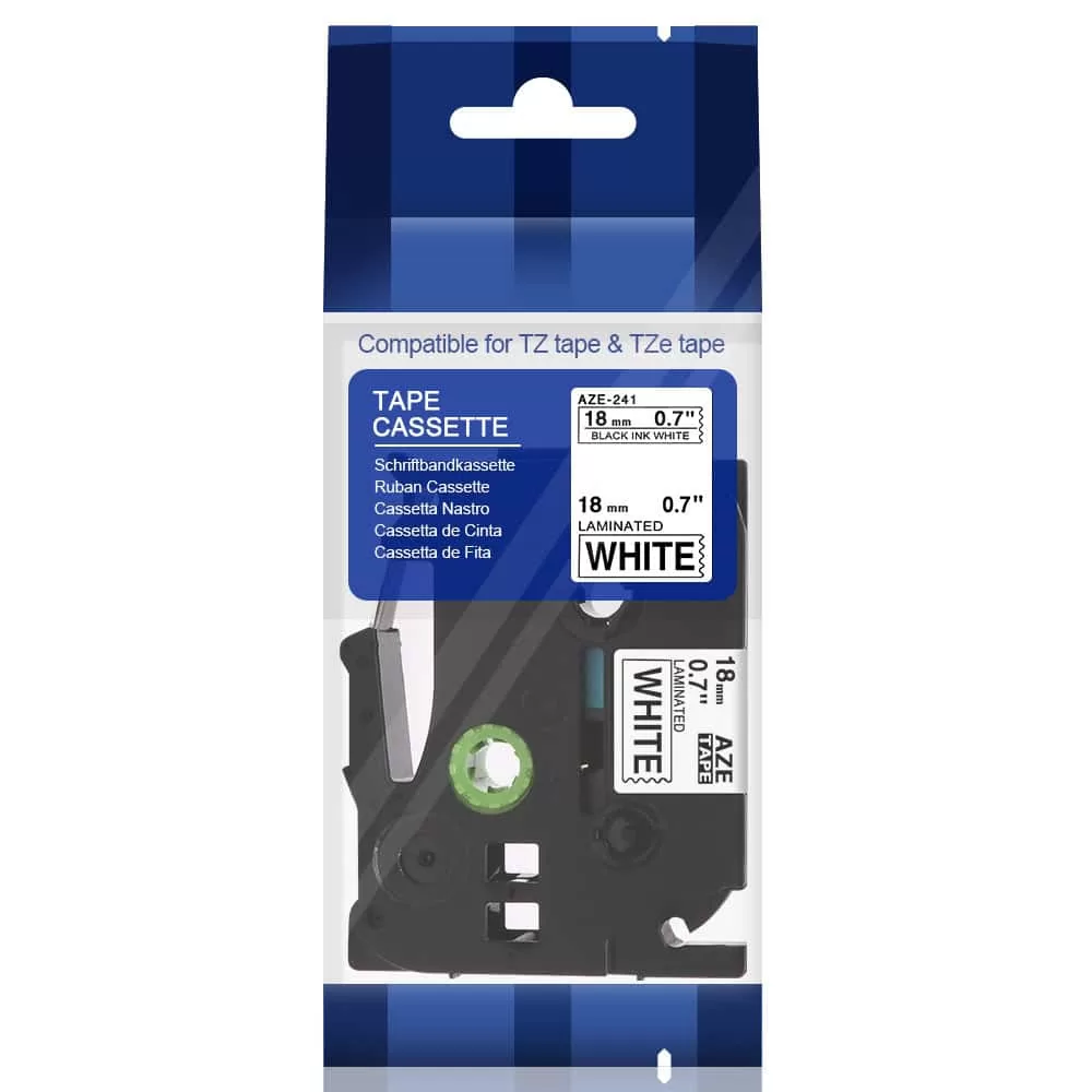 Συμβατή μελανοταινία TZe241 18mm x 8mm black on white 3 Συμβατή μελανοταινία TZe241 18mm x 8mm black on white