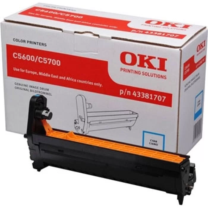 Oki C5600/C5700 Drum Unit Cyan 20K Pgs (43381707) 3 Oki C5600/C5700 Drum Unit Cyan 20K Pgs (43381707)