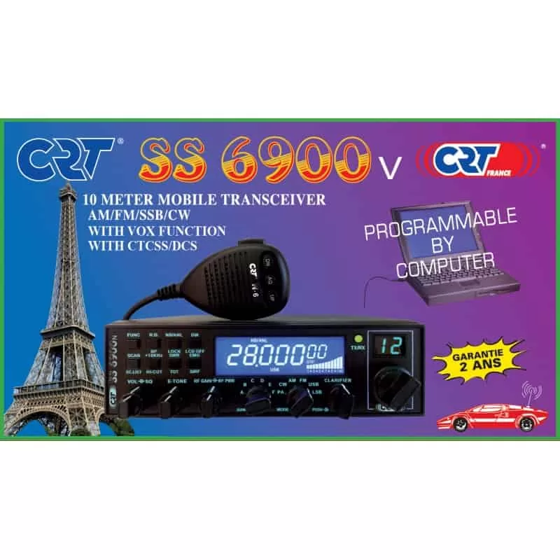 CRT SS 6900V8, SS6900 10 Meter Πομποδέκτης αυτοκινήτου (AM,FM,SSB,CW) 5 CRT SS 6900V8, SS6900 10 Meter Πομποδέκτης αυτοκινήτου (AM,FM,SSB,CW) - Image 3