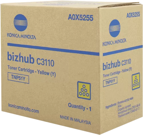 KONICA MINOLTA TNP51Y Original Yellow Toner 6K (A0X5235) 3 KONICA MINOLTA TNP51Y Original Yellow Toner 6K (A0X5235)