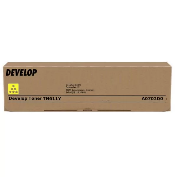 Develop TN611Y Original Yellow Toner 27K (A0702D0) 3 Develop TN611Y Original Yellow Toner 27K (A0702D0)