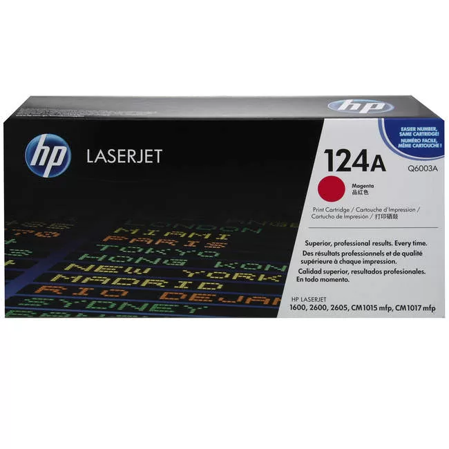 HP 124A Original Magenta Toner Ctr 2.5K (Q6003A) - Black box 3 HP 124A Original Magenta Toner Ctr 2.5K (Q6003A) - Black box