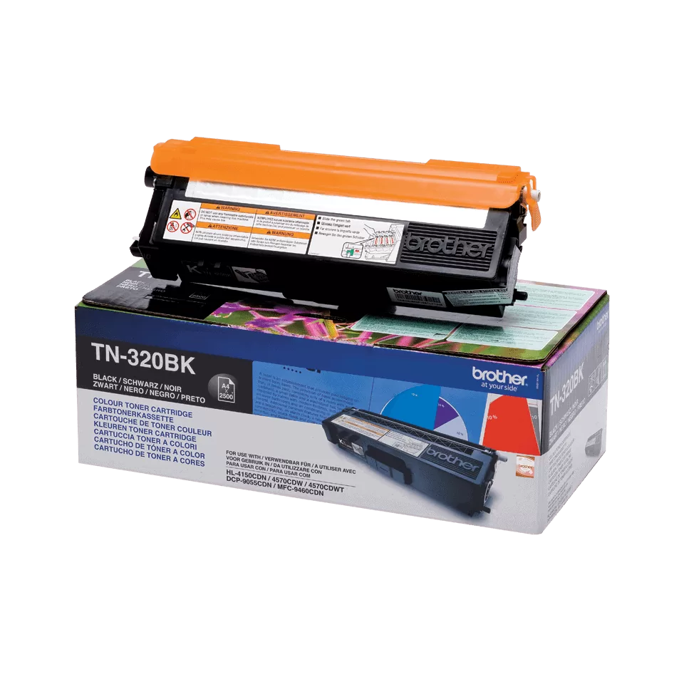 Brother TN-320BK Original Black Toner 2.5K 3 Brother TN-320BK Original Black Toner 2.5K