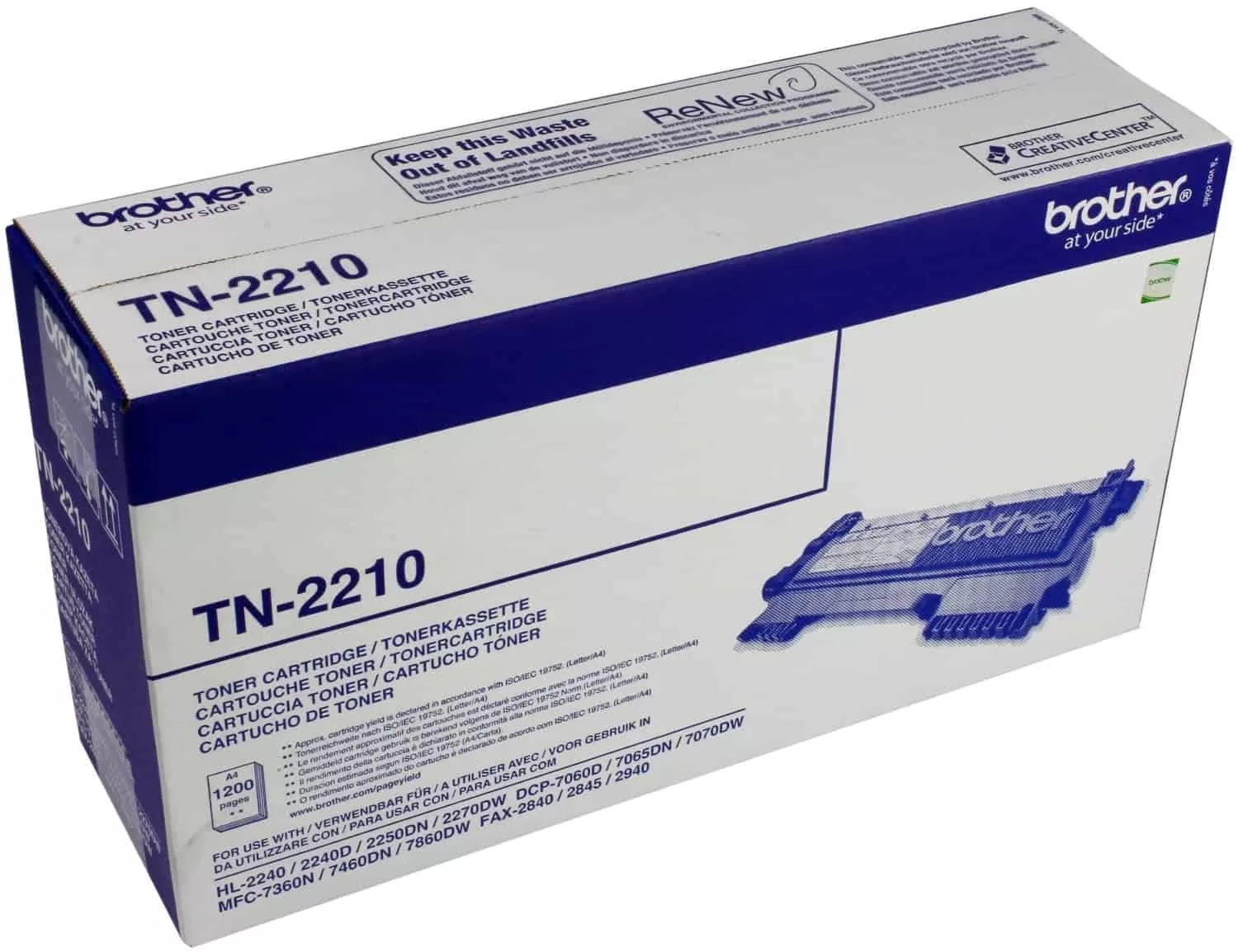 Brother TN-2210 Original Toner Ctr Black 1.2K 3 Brother TN-2210 Original Toner Ctr Black 1.2K