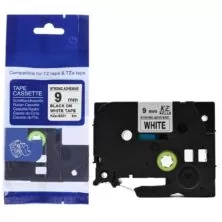 Συμβατή Brother μελανοταινία TZe121 9mm x 8mm - Black on Clear tape