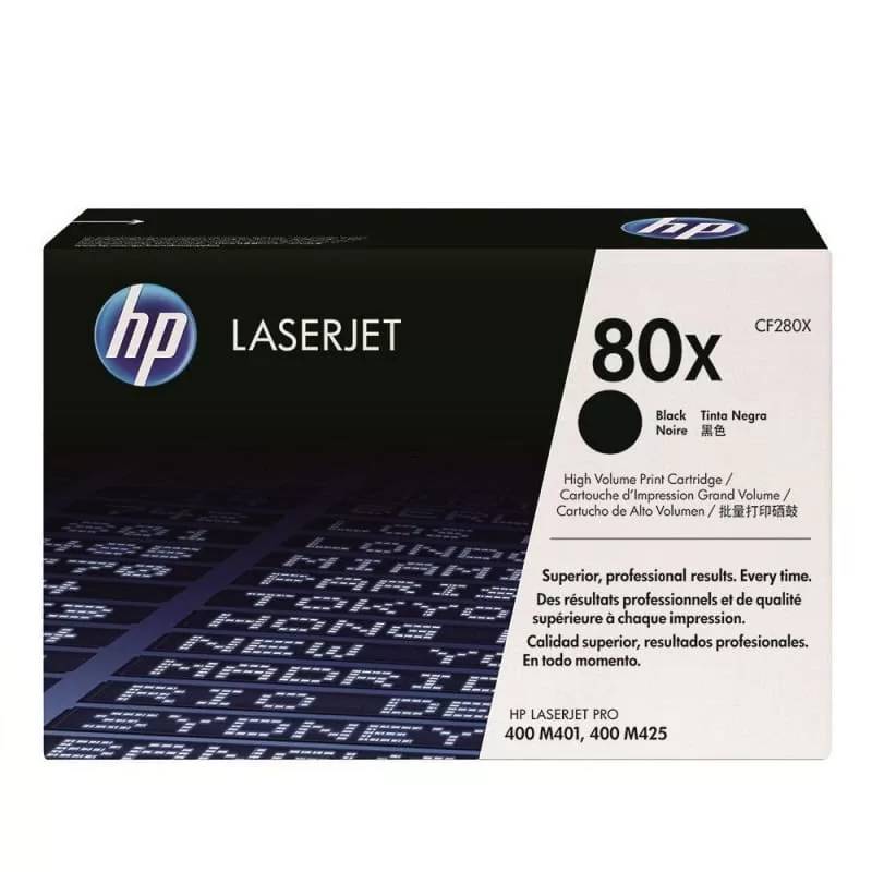 HP No. 80X Black Toner 6.9K (CF280X) 3 HP No. 80X Black Toner 6.9K (CF280X)