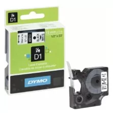 DYMO D1  12mmx7m Ταινία Ετικετογράφου Black on White (S0720530, 45013)