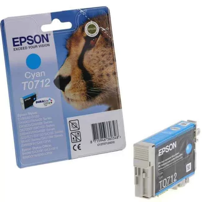 Epson printcartridge cyan (C13T07124012, T0712) 3 Epson printcartridge cyan (C13T07124012, T0712)