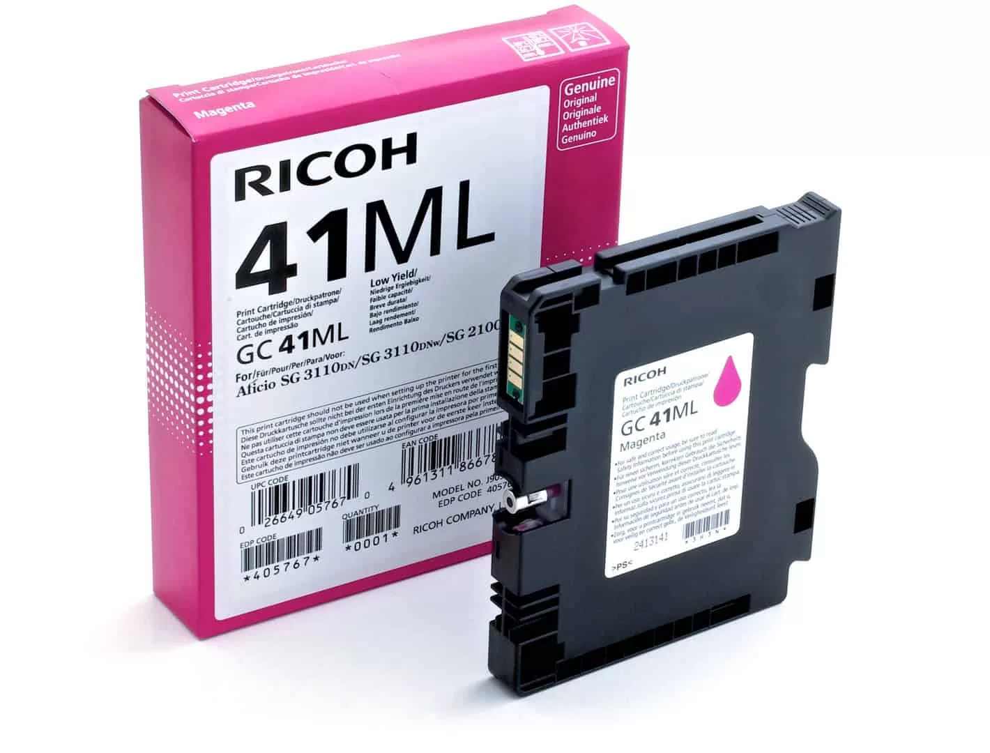Ricoh GC41ML Magenta Low Yield 600 Pgs (405767)