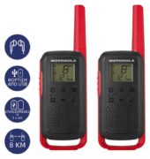 Motorola T62 PMR446 2-Way Walkie Talkie Radio Twin Pack εμβέλεια έως 8km - Red