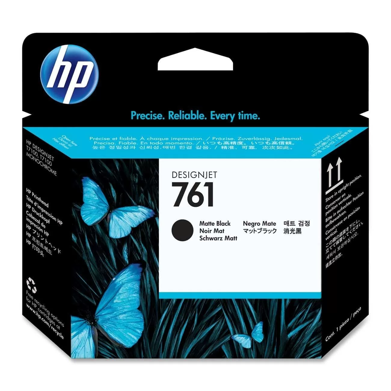 HP printhead black mat (CH648A, 761) 3 HP printhead black mat (CH648A, 761)
