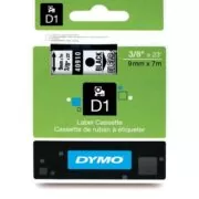 Dymo D1Black on Clear - 3/8" ,9mmx7m Tape (40910 ,S0720670) 1