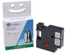 Συμβατή Dymo D1 45010 Κασέτα Ετικετογράφου 12mm x 7mm Black on Clear (S0720500)