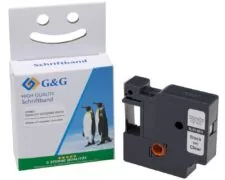 Συμβατή Dymo D1 45010 Κασέτα Ετικετογράφου 12mm x 7mm Black on Clear (S0720500)