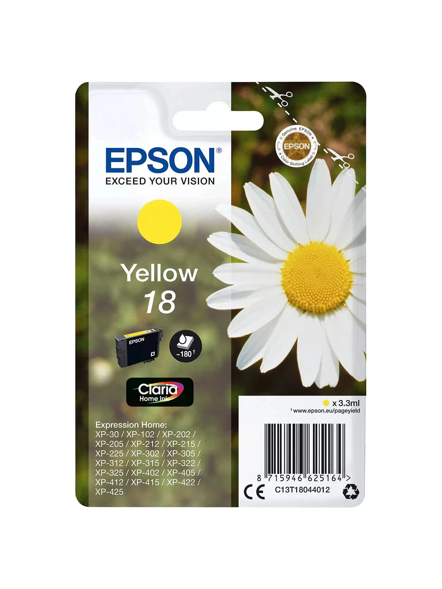 Epson printcartridge yellow (C13T18044012, T18Y) 3 Epson printcartridge yellow (C13T18044012, T18Y)