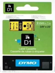 DYMO S0720730 D1 Ταινία Ετικετογράφου 9mm x 7m Black on Yellow (40918)