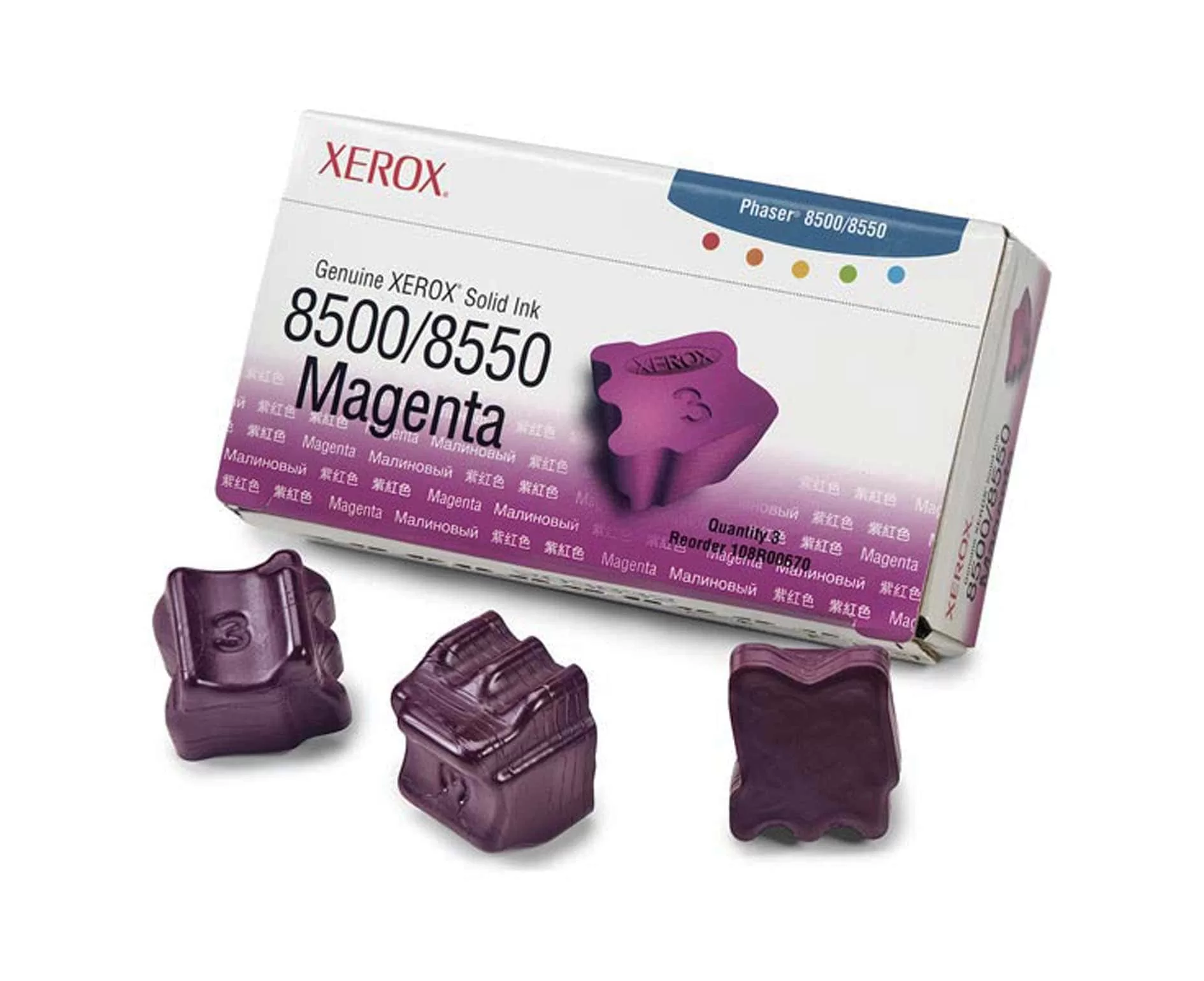 Xerox printcartridge magenta (108R00670, 108R670) 3 Xerox printcartridge magenta (108R00670, 108R670)
