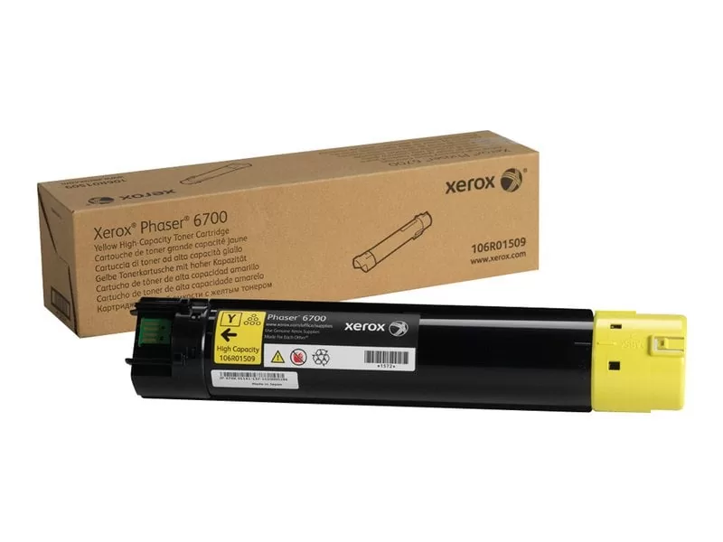 Xerox Toner Cartridge High Capacity Yellow (106R01509, 106R1509) ,12K PHASER6700 3 Xerox Toner Cartridge High Capacity Yellow (106R01509, 106R1509) ,12K PHASER6700