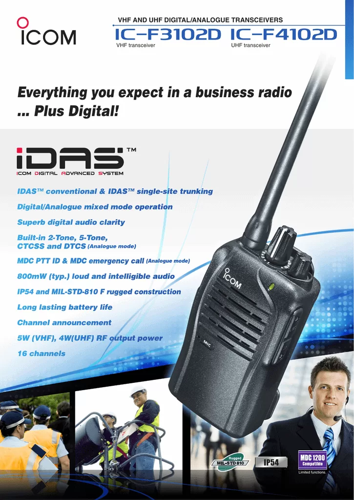 Icom IC-F3102D VHF PMR Two Way Radio F3102D 4 Icom IC-F3102D VHF PMR Two Way Radio F3102D - Image 2