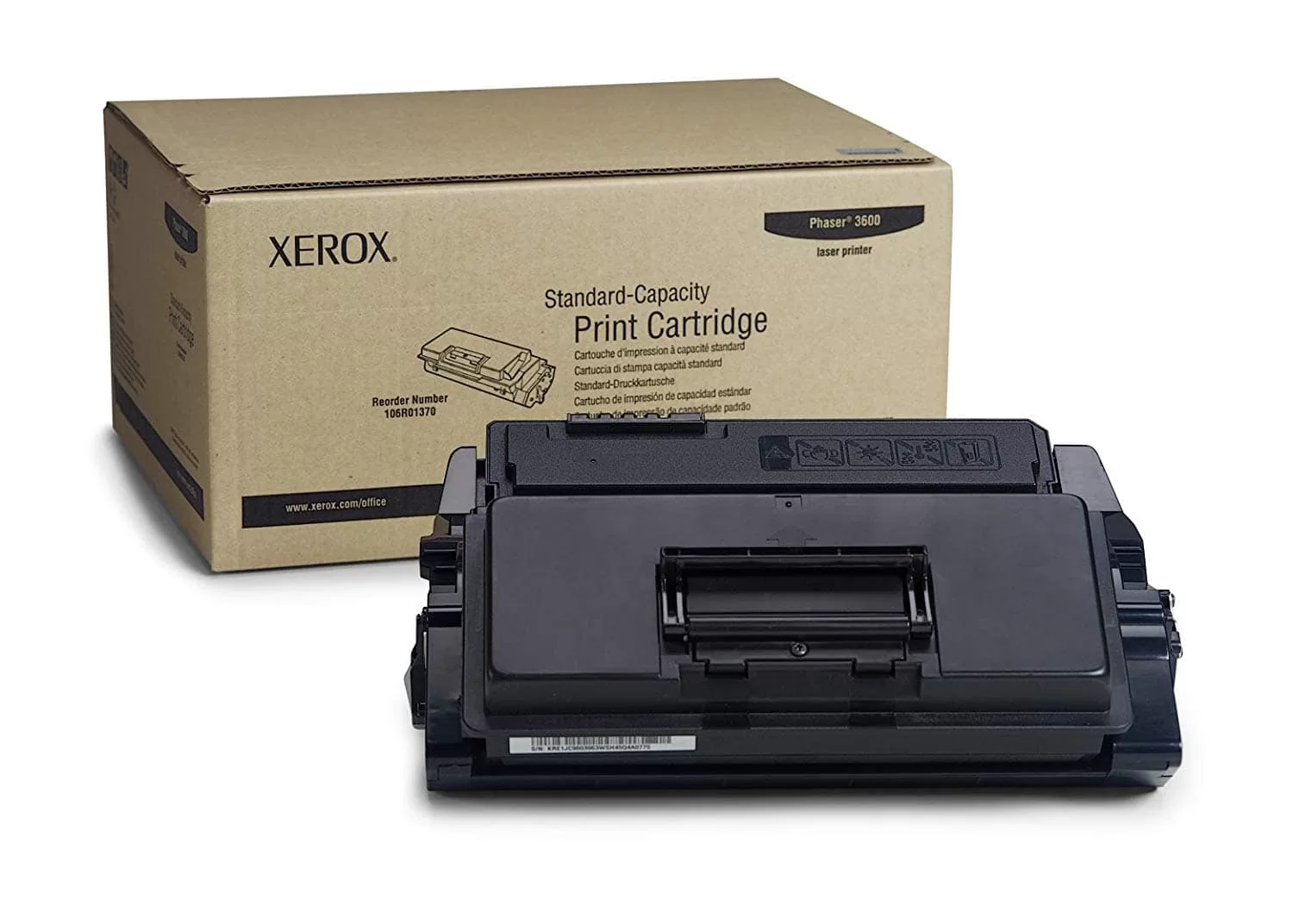 XEROX TONER CARTRIDGE BLACK (106R01370 ,106R1370) 7K 3 XEROX TONER CARTRIDGE BLACK (106R01370 ,106R1370) 7K