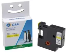 G&G Συμβατή DYMO S0720580 D1 Ταινία Ετικετογράφου 12mm x 7m Black on Yellow (45018)