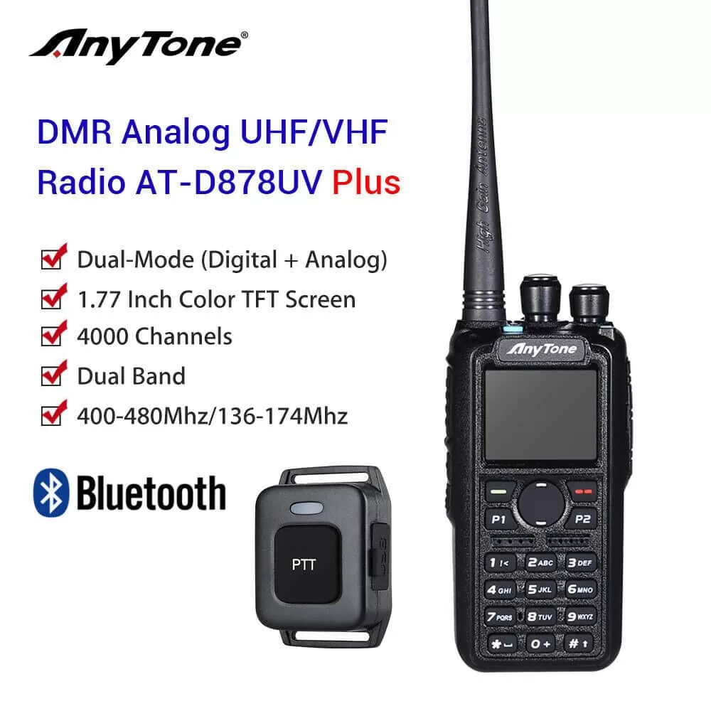 Anytone AT-D878UV Plus Bluetooth/GPS DMR 3100mAh + Free program cable 5 Anytone AT-D878UV Plus Bluetooth/GPS DMR 3100mAh + Free program cable - Image 3