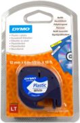 DYMO 91221 Πλαστικές Ετικέτες Letratag 12mm x 4 mm Black on White (S0721660)