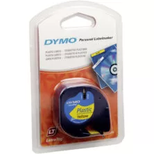 DYMO 91222 Πλαστικές Ετικέτες Letratag 12mm x 4 mm Black on Yellow (S0721670)