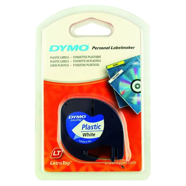 DYMO label tape black on white 91201 for label printer 12mm /S0721610 3 DYMO label tape black on white 91201 for label printer 12mm /S0721610