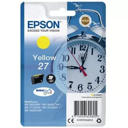 Epson T2704 4010 Yellow 27 Ink Cartridge WF-3620DWF T27 3 Epson T2704 4010 Yellow 27 Ink Cartridge WF-3620DWF T27