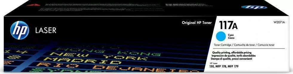 HP 117A Cyan Original Laser Toner Cartridge 1k (W2071A)