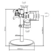 ΒΑΣΗ ΣΤΗΡΙΞΗΣ ΜΟΝΙΤΟΡ ΓΡΑΦΕΙΟΥ ΜΑΥΡΗ (LDT40-T02) 2