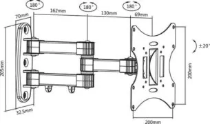 LCD 2020-2 Βάση τηλεόρασης 23”- 42” 2