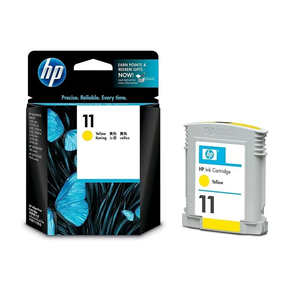 HP 11 Yellow Original Ink Cartridge (C4838A) 3 HP 11 Yellow Original Ink Cartridge (C4838A)