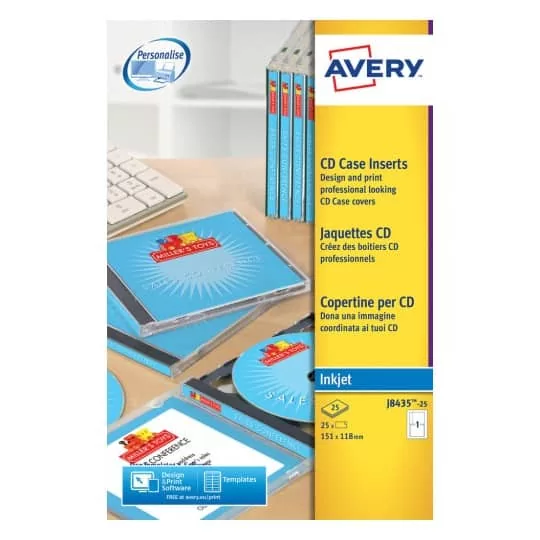 AVERY ΕΞΩΦΥΛΛΑ/ΟΠΙΣΘΟΦΥΛΛΑ ΓΙΑ CD INKJET 200G.HQ ΠΑΚΕΤΟ 25 ΦΥΛΛΩΝ J8435-25 3 AVERY ΕΞΩΦΥΛΛΑ/ΟΠΙΣΘΟΦΥΛΛΑ ΓΙΑ CD INKJET 200G.HQ ΠΑΚΕΤΟ 25 ΦΥΛΛΩΝ J8435-25