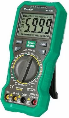 ΠΟΛΥΜΕΤΡΟ ΨΗΦΙΑΚΟ ΠΛΗΡΕΣ + TRUE RMS + ΘΕΡΜΟΚΡΑΣΙΑ + ΑΝΕΠΑΦΗ ΑΝΙΧΝΕΥΣΗ MT-1707 S/PRO'SKIT