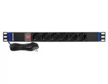 ΠΟΛΥΠΡΙΖΟ RACK 19'' 1U 6 ΘΕΣΕΩΝ ΜΕ ΔΙΑΚΟΠΤΗ 4000W 16A ΑΛΟΥΜΙ..