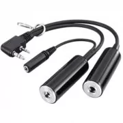 OPC-499 Headset Adapter with PTT socket for Icom Aviation handhelds.
