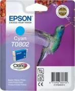Epson T0802 cyan ink cartridge 2 Epson T0802 cyan ink cartridge 1