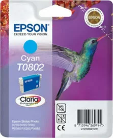 Epson T0802 cyan ink cartridge