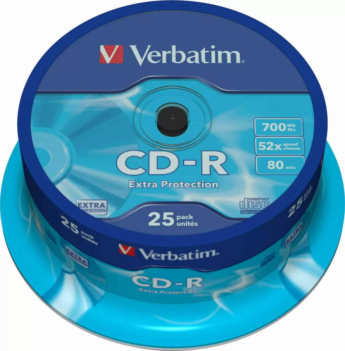 Verbatim CD-R Extra Protection 700MB 52x 25 Pack Spindle 43432