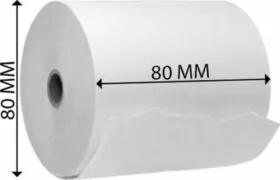 Θερμική Χαρτοταινία Ταμειακής Π80xΔ80mm με Μήκος 65m 55gr/m² 2