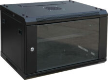 RACK03 KΑΜΠΙΝΑ ΕΠΙΤΟΙΧΙΑ ΜΕ ΓΥΑΛΙΝΗ ΠΟΡΤΑ 19'' 9U (600X450X505)