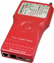 TESTER ΚΑΛΩΔΙΩΝ LAN ΤΗΛΕΦΩΝΙΚΩΝ ΟΜΟΑΞΟΝΙΚΩΝ + USB + FIREWIRE 12-25-058 COMP