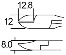 ΚΟΦΤΗΣ ΠΛΑΓΙΟΣ ΜΙΚΡΟΣ 109mm ΔΙΧΡΩΜΟΣ PM-737 S/PRO'SKIT 2